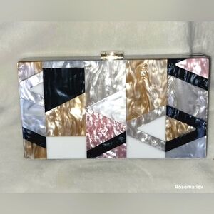 Clutch Marble Handbag